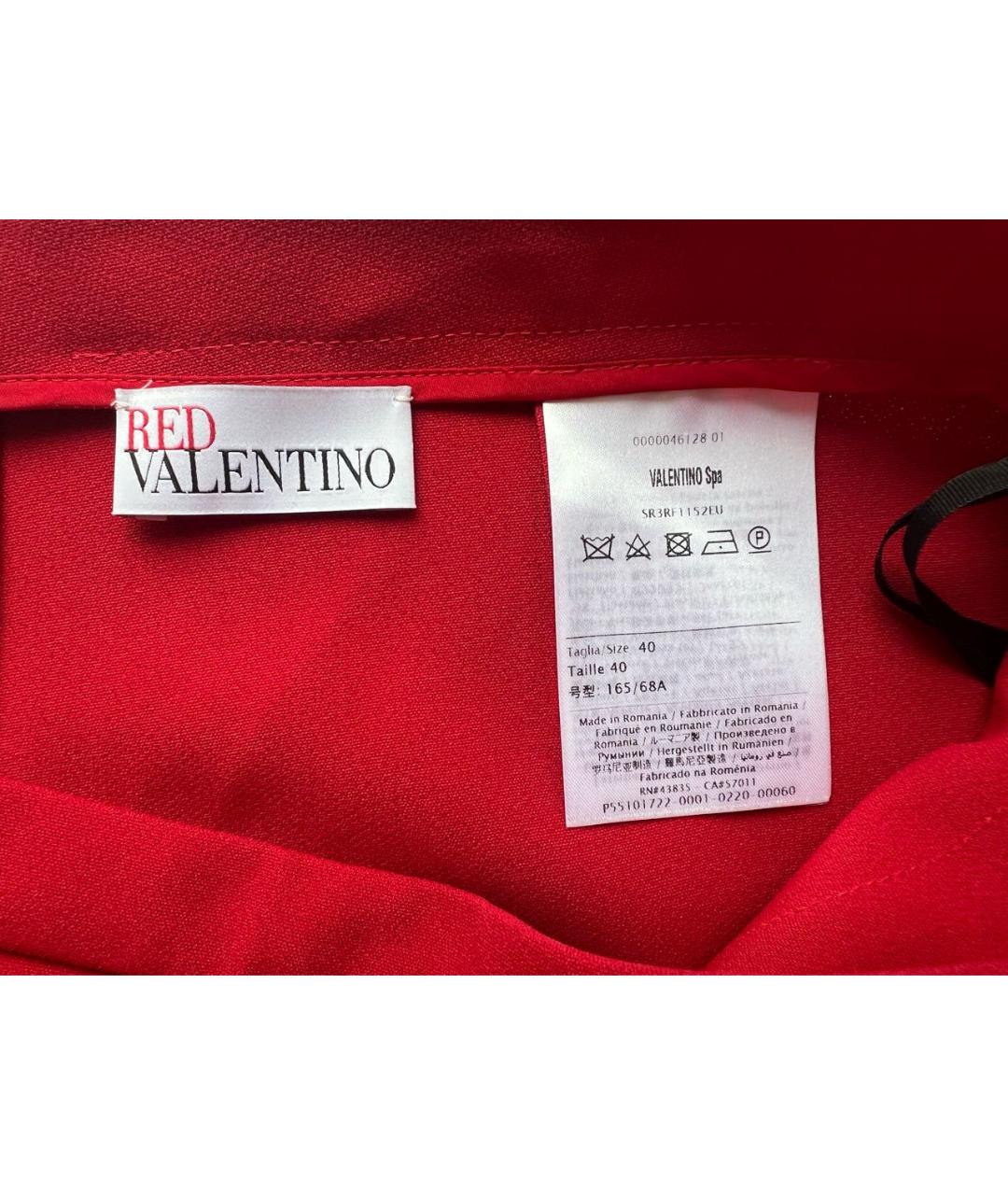 RED VALENTINO Красные вискозные шорты, фото 6