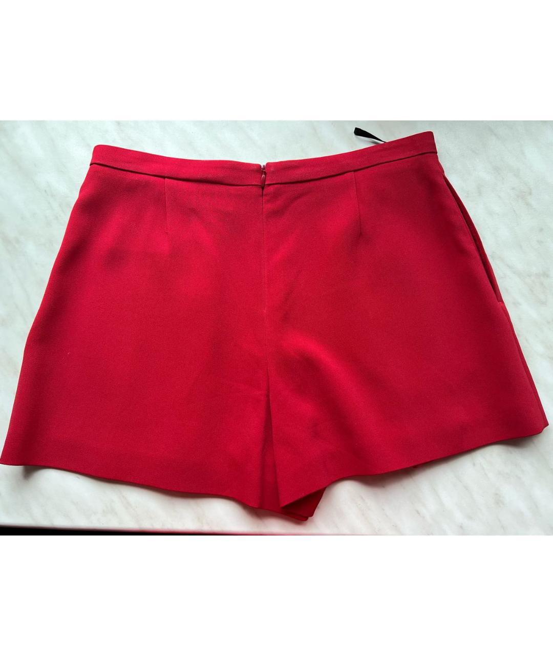 RED VALENTINO Красные вискозные шорты, фото 2