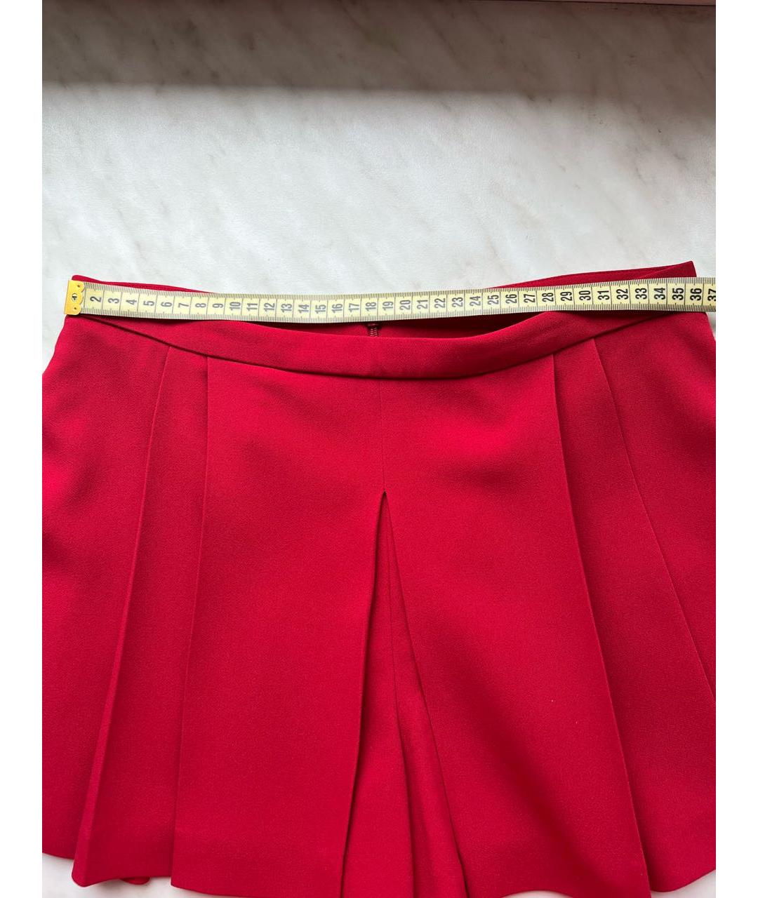 RED VALENTINO Красные вискозные шорты, фото 3