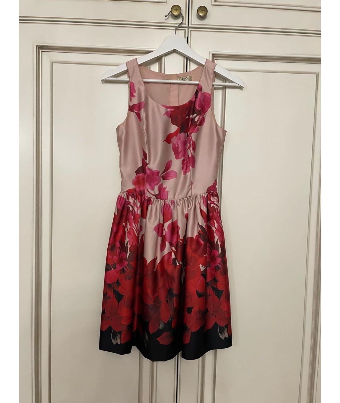 LIU JO Розовое полиэстеровое коктейльное платье, фото 5