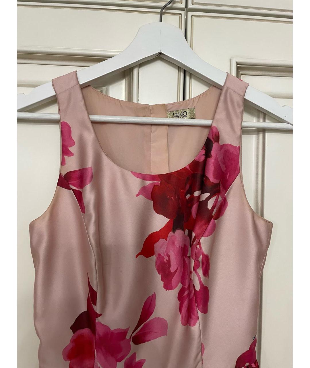 LIU JO Розовое полиэстеровое коктейльное платье, фото 4