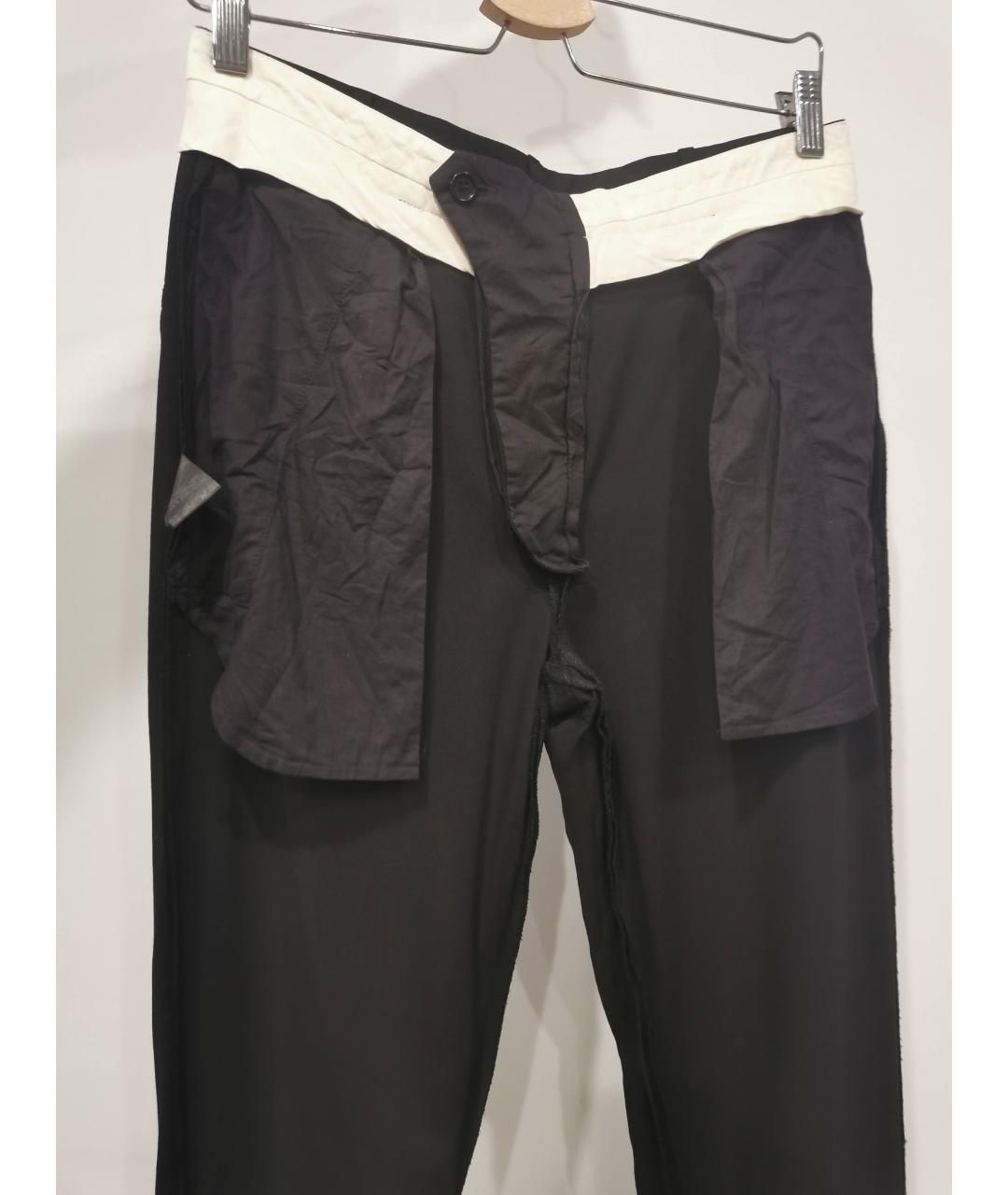 ISABEL MARANT ETOILE Черные шерстяные прямые брюки, фото 4