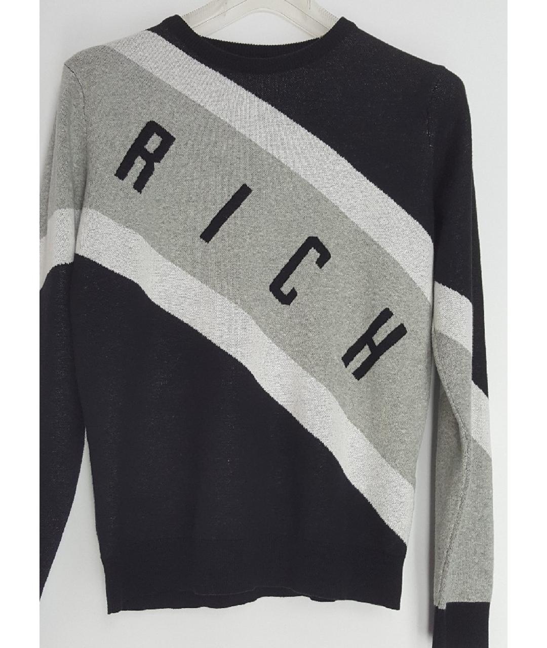 JOHN RICHMOND Серый хлопковый джемпер / свитер, фото 3