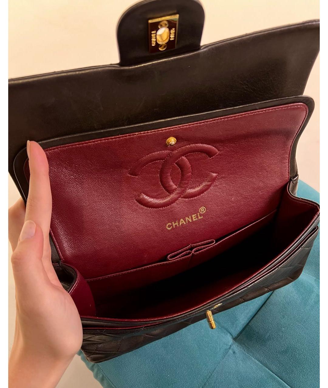CHANEL Черная кожаная сумка через плечо, фото 4