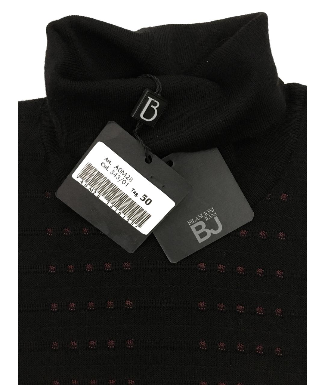 BILANCIONI Черный шерстяной джемпер / свитер, фото 4
