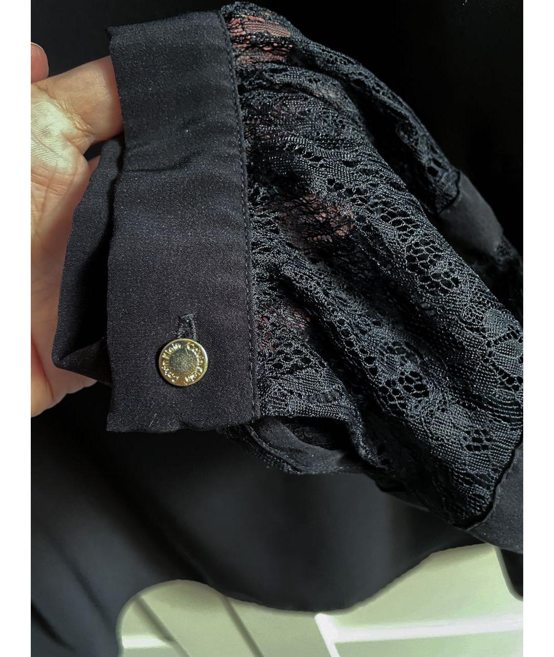 CALVIN KLEIN Черная полиэстеровая блузы, фото 4