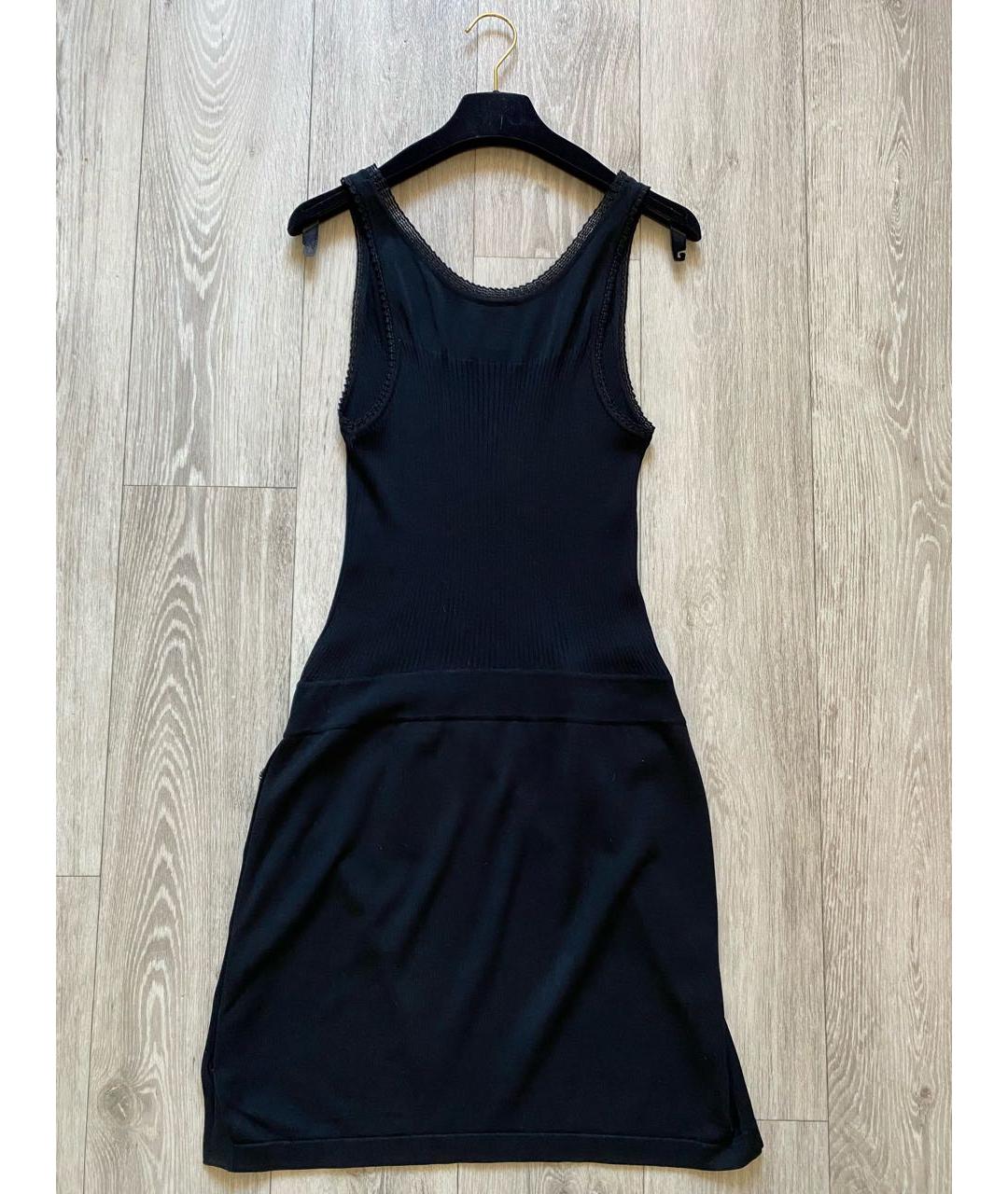 CHANEL PRE-OWNED Черное хлопковое платье, фото 8