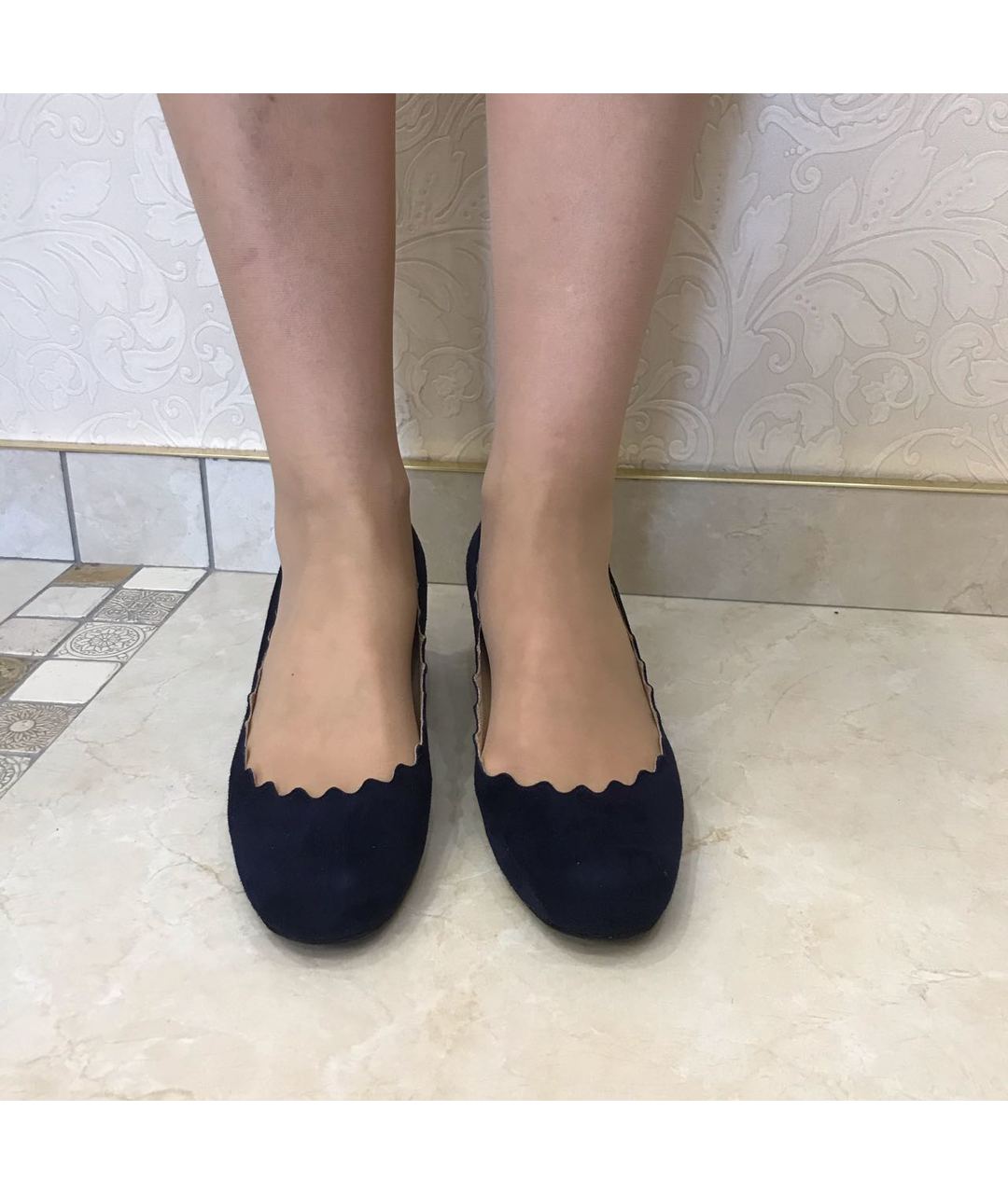 CHLOE Синие замшевые туфли, фото 5