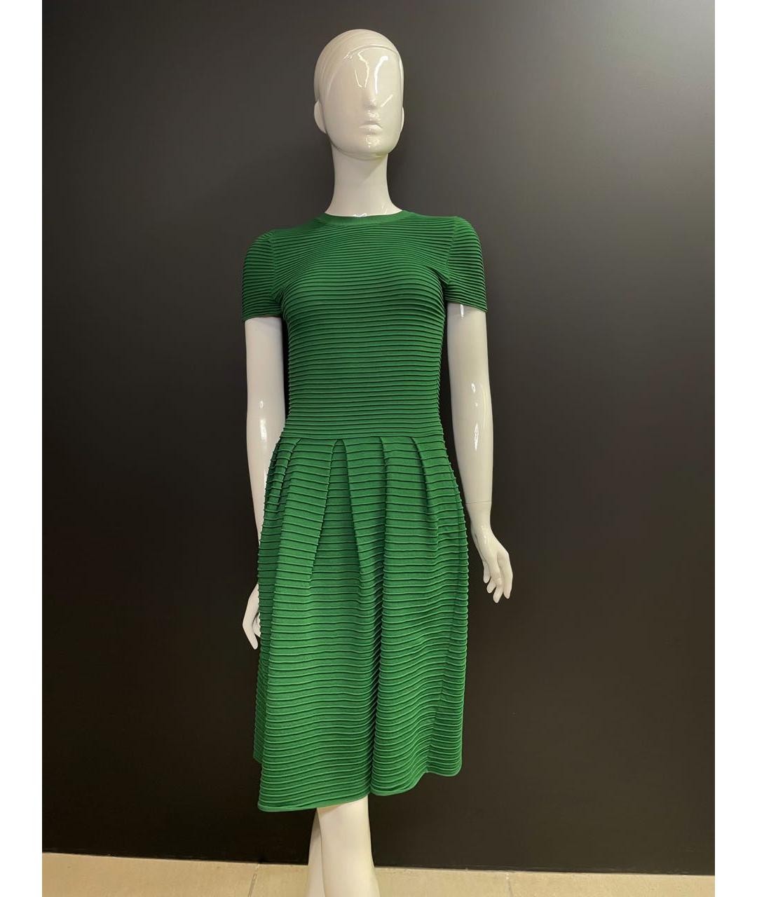 VALENTINO Зеленые хлопковое коктейльное платье, фото 6