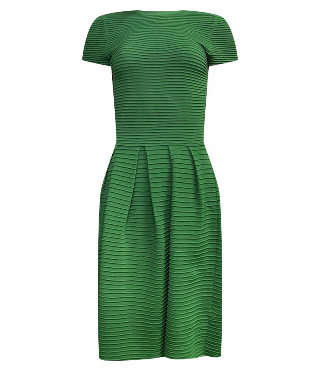 VALENTINO Зеленые хлопковое коктейльное платье, фото 1