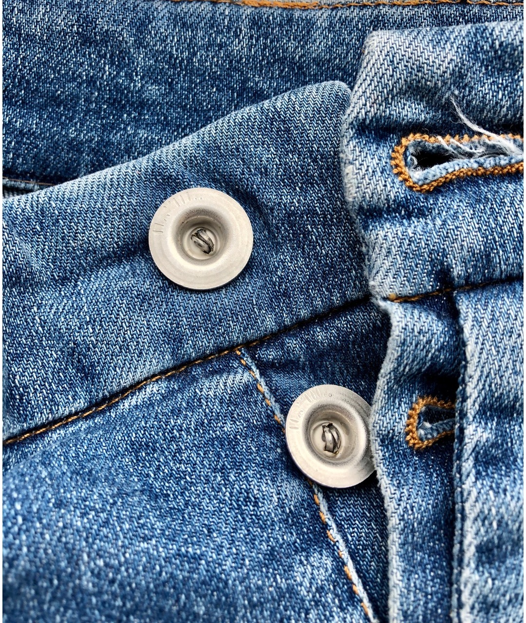 UNRAVEL PROJECT Голубые хлопко-эластановые джинсы клеш, фото 4