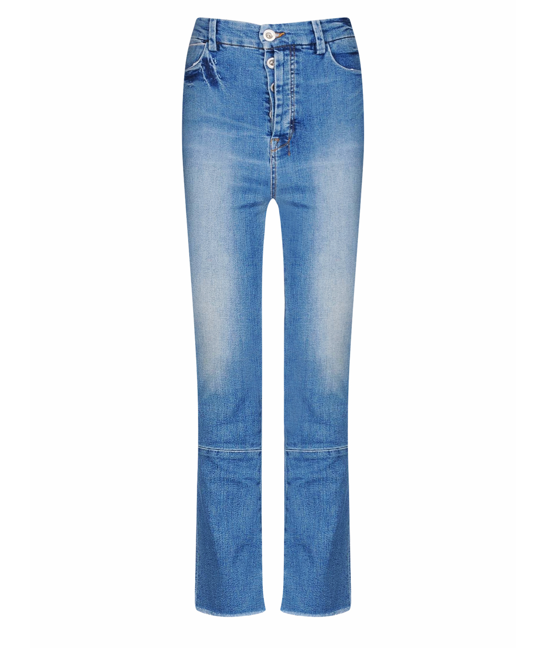 UNRAVEL PROJECT Голубые хлопко-эластановые джинсы клеш, фото 1