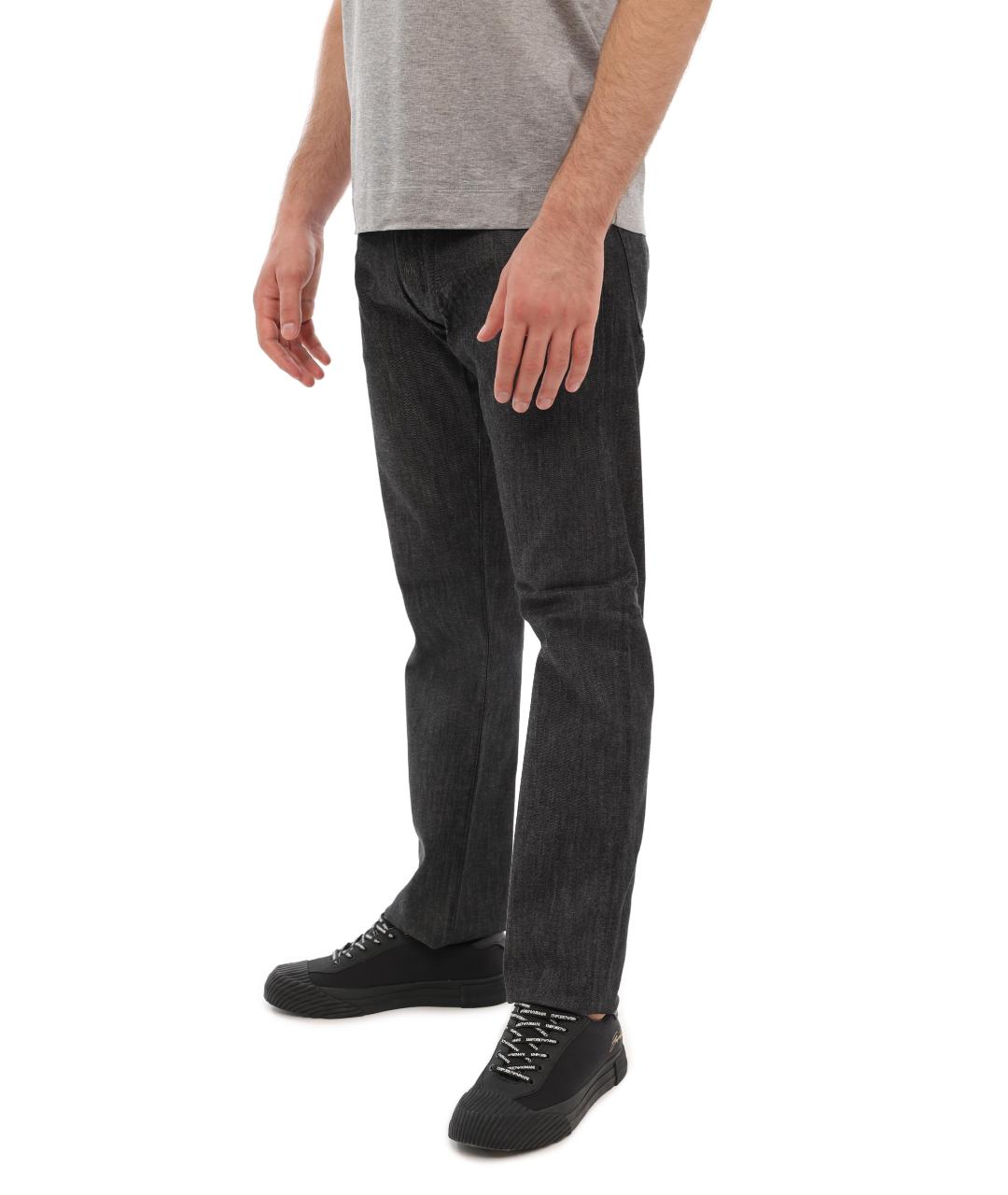 EMPORIO ARMANI Серые прямые джинсы, фото 6