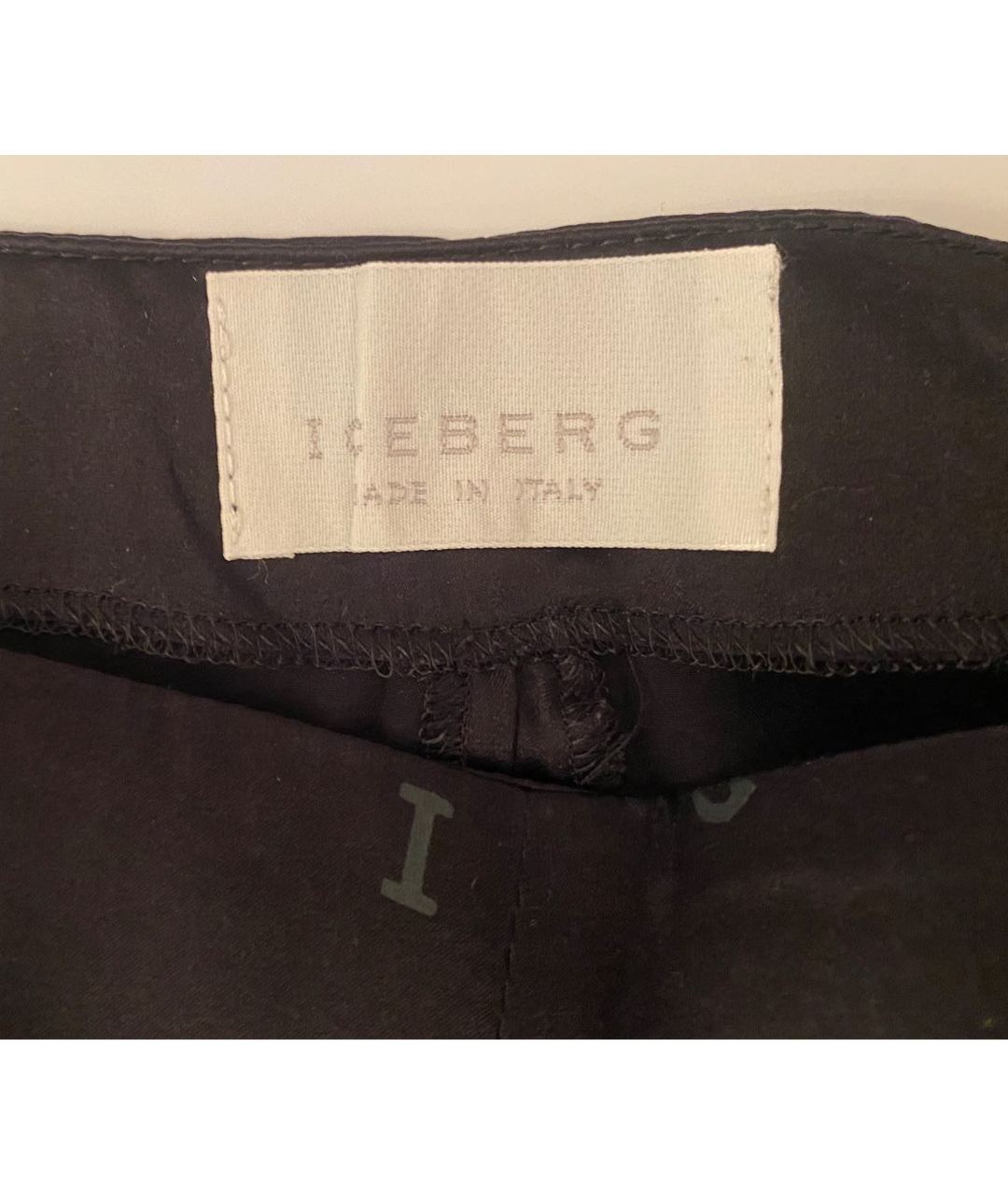 ICEBERG Черные шелковые брюки широкие, фото 2