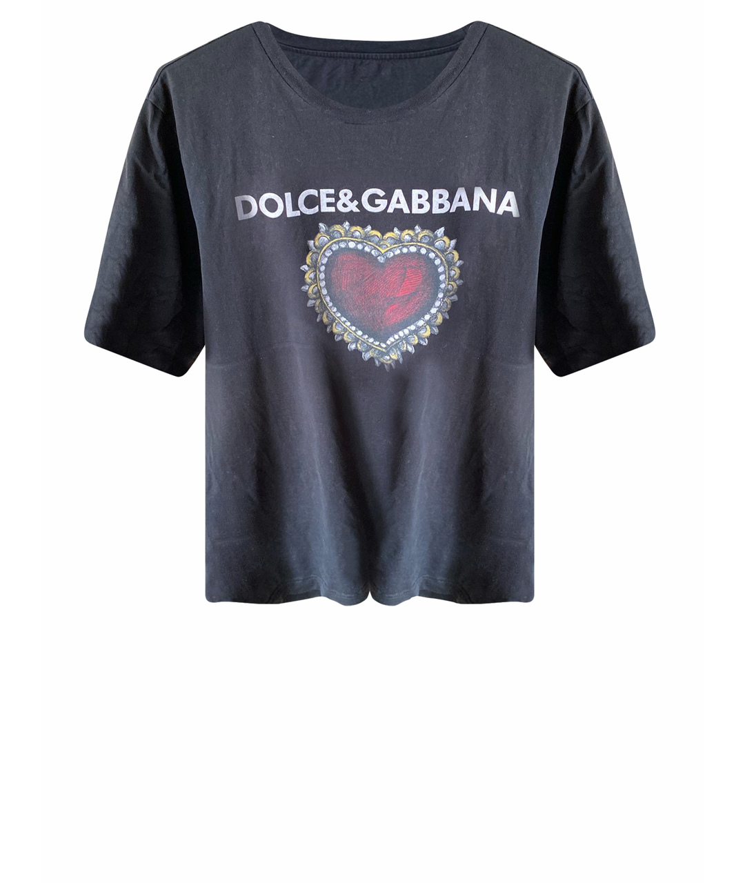 DOLCE&GABBANA Черная хлопковая футболка, фото 1