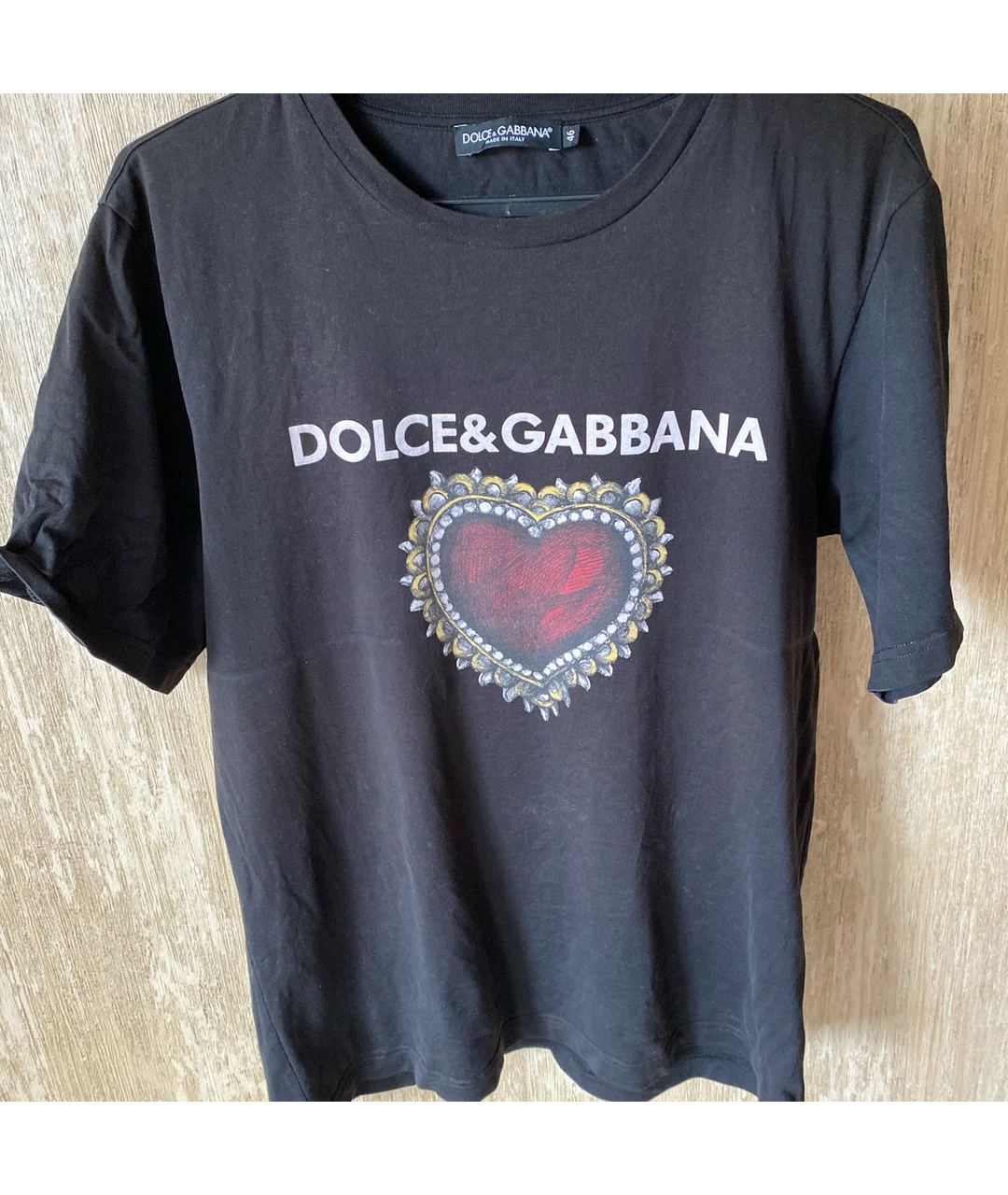 DOLCE&GABBANA Черная хлопковая футболка, фото 8
