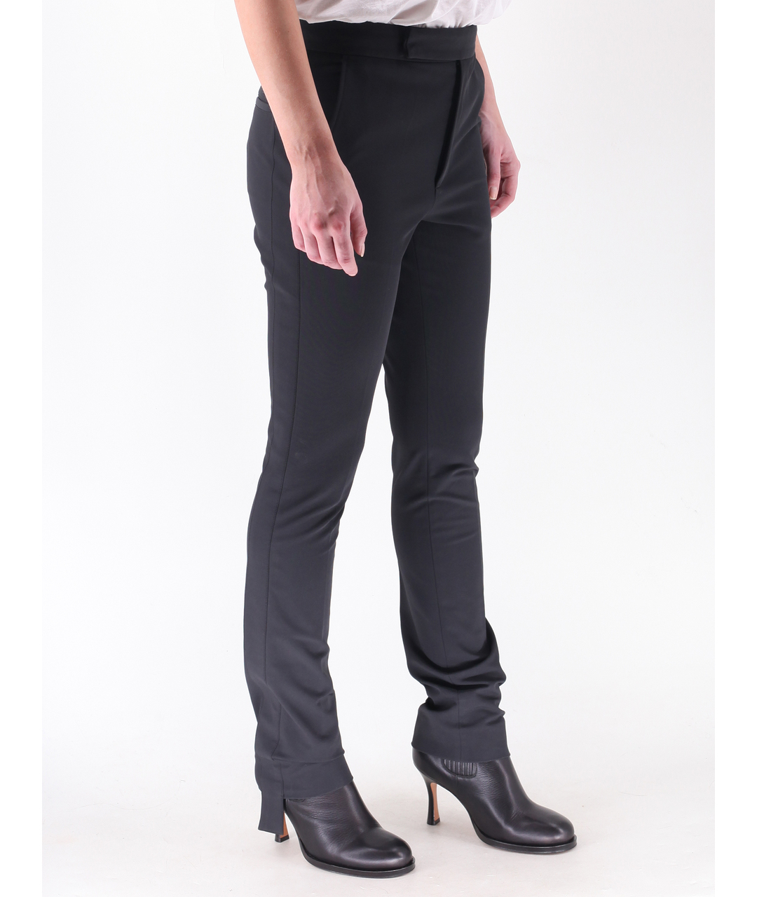 CELINE PRE-OWNED Черные полиэстеровые брюки узкие, фото 2