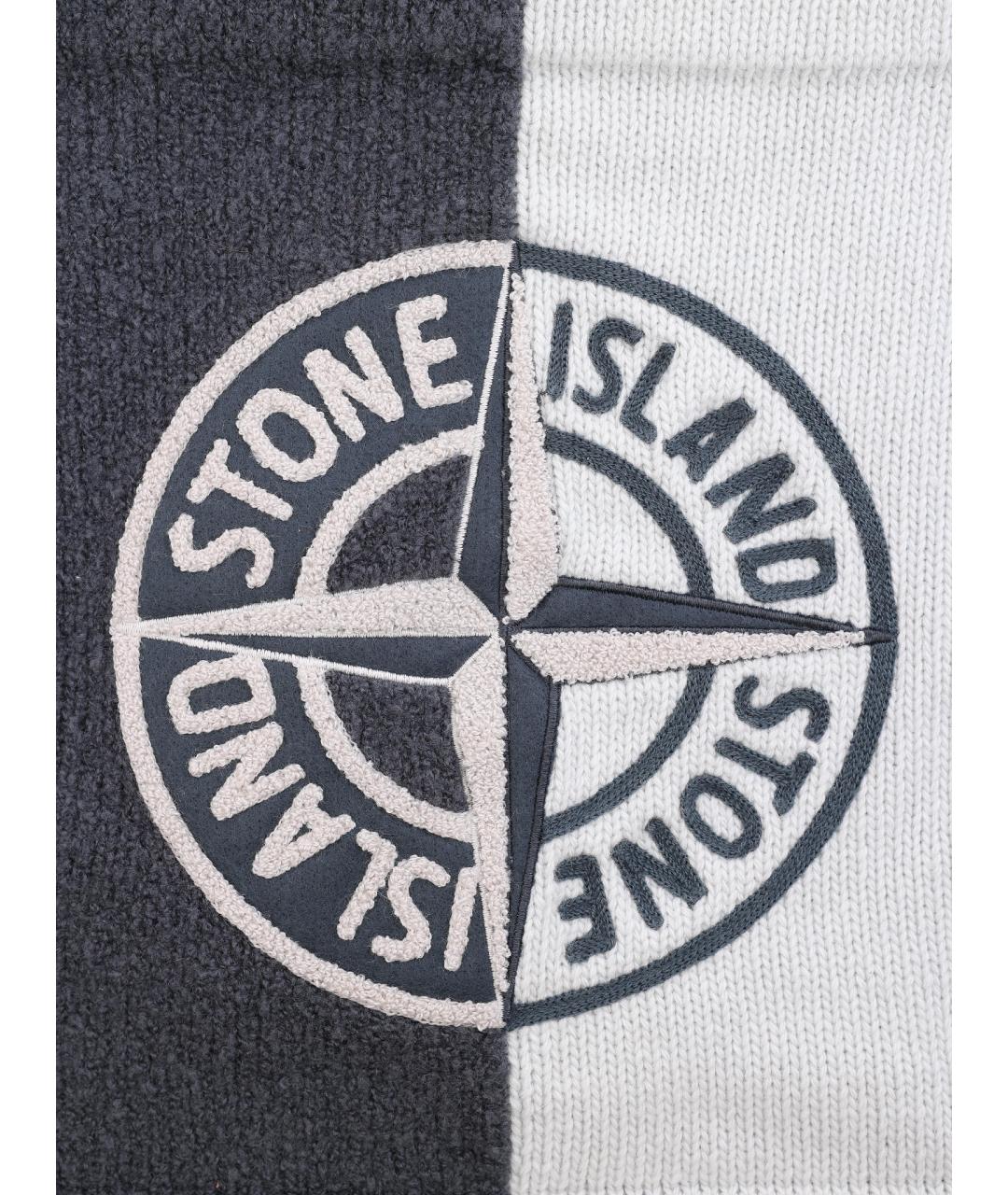 STONE ISLAND Серый шарф, фото 5
