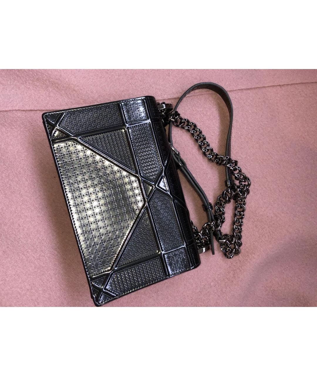 CHRISTIAN DIOR Серая кожаная сумка через плечо, фото 3