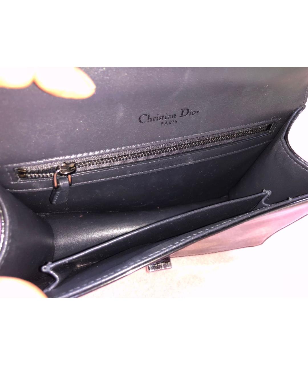 CHRISTIAN DIOR Серая кожаная сумка через плечо, фото 4