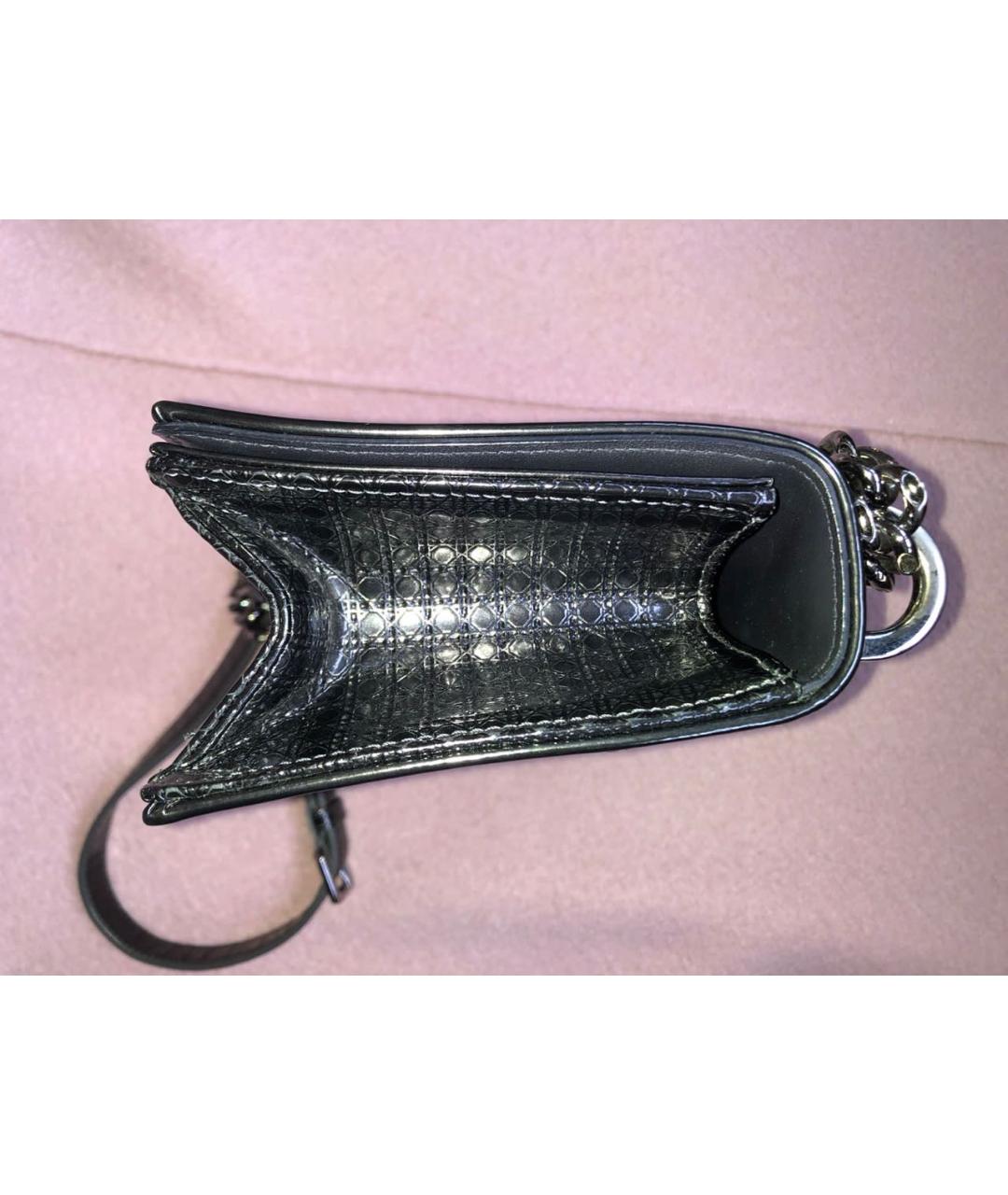 CHRISTIAN DIOR Серая кожаная сумка через плечо, фото 2