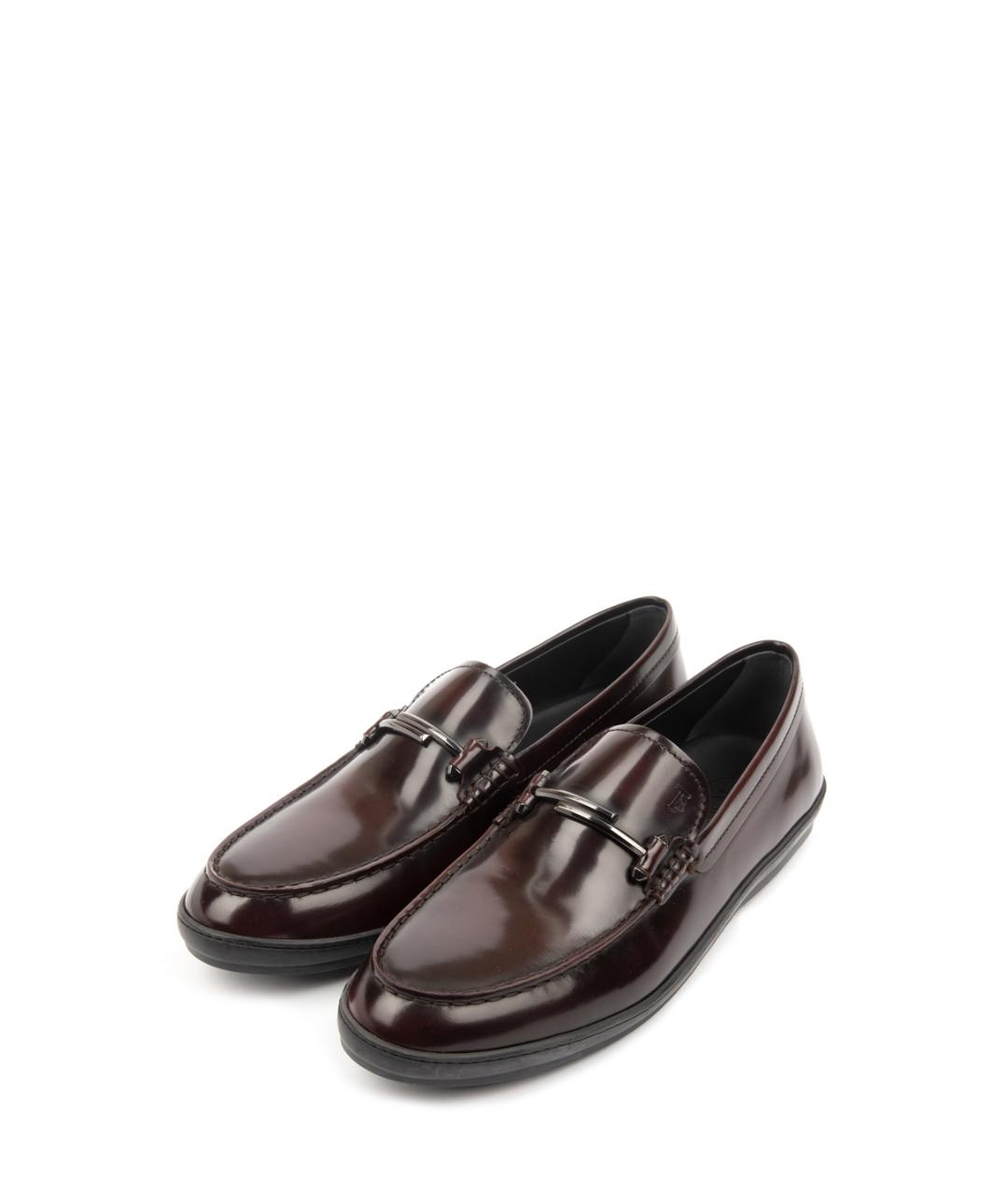 TOD'S Бордовые лоферы, фото 4