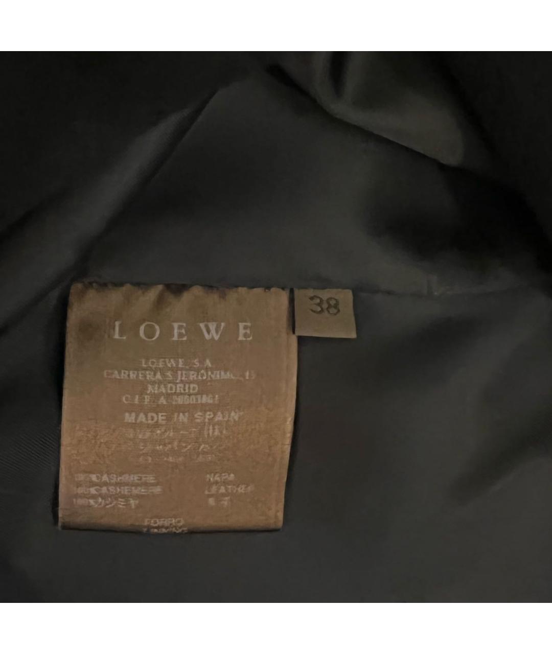 LOEWE Черное кашемировое пальто, фото 6