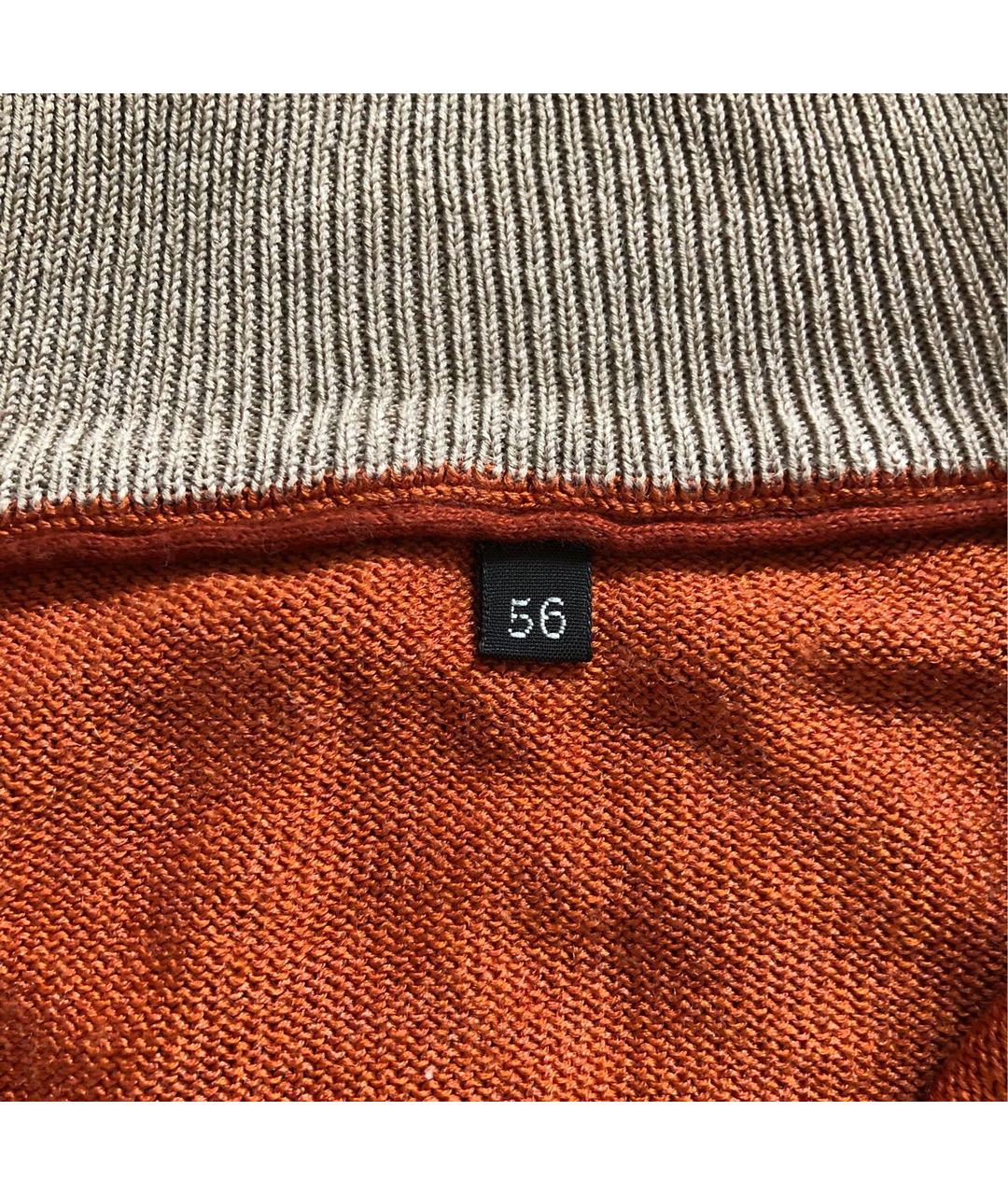 LORO PIANA Оранжевый шелковый джемпер / свитер, фото 5