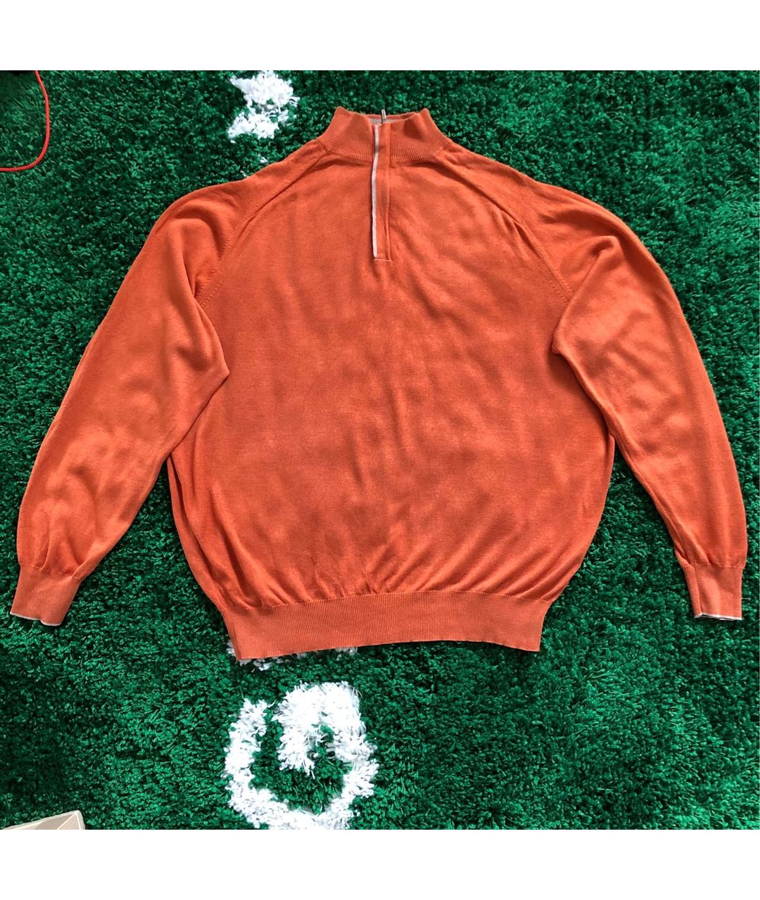 LORO PIANA Оранжевый шелковый джемпер / свитер, фото 9