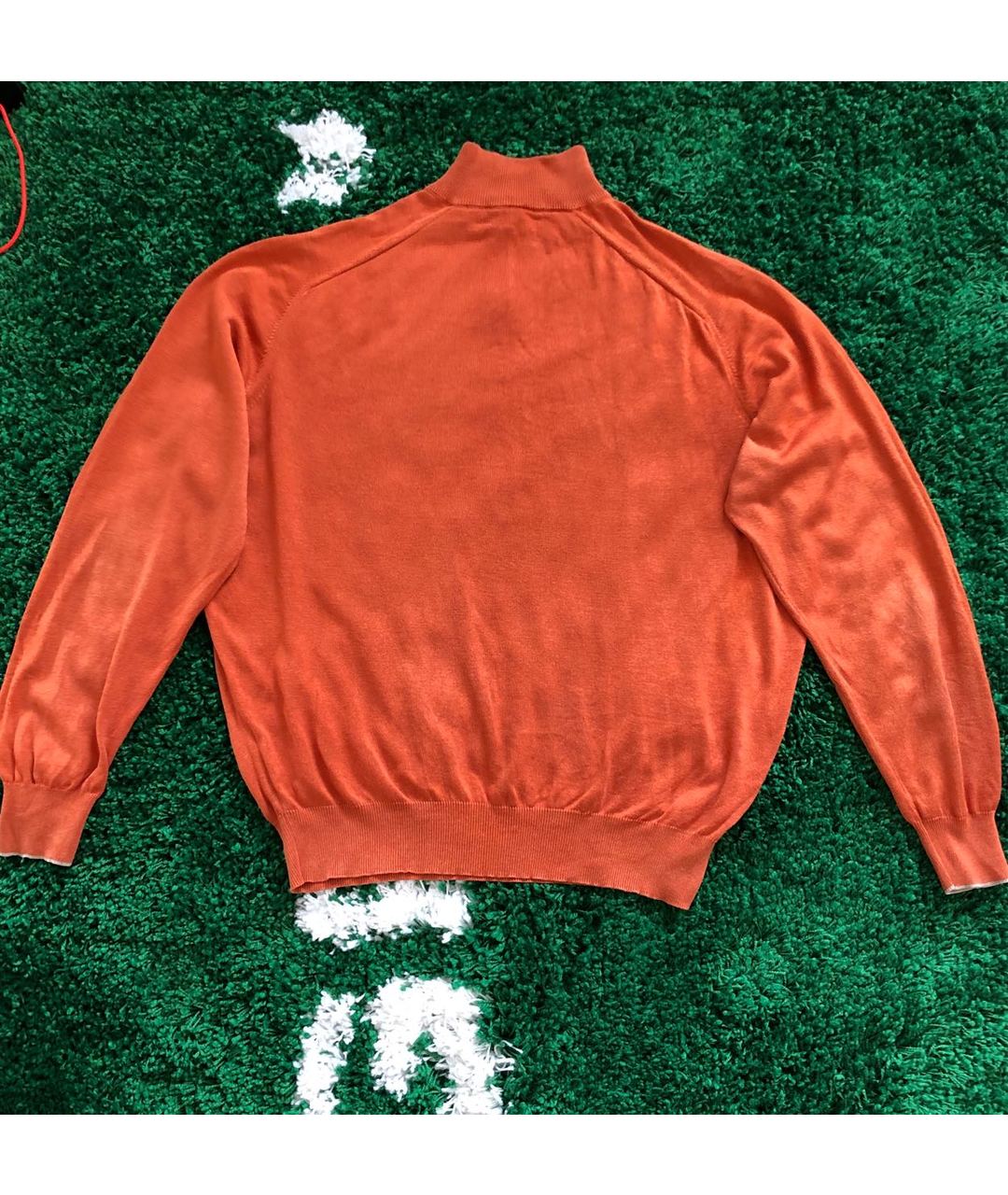 LORO PIANA Оранжевый шелковый джемпер / свитер, фото 2