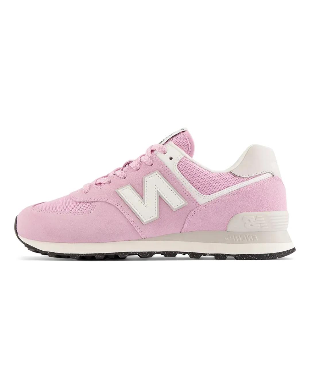 NEW BALANCE Розовые замшевые кроссовки, фото 2