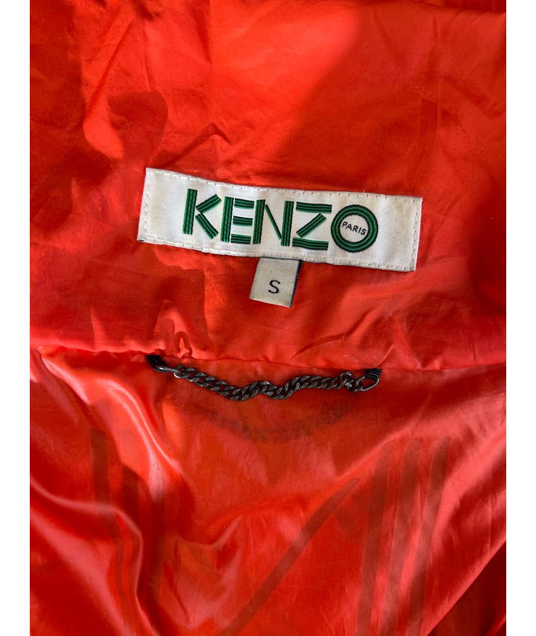 KENZO Оранжевая полиэстеровая куртка, фото 6