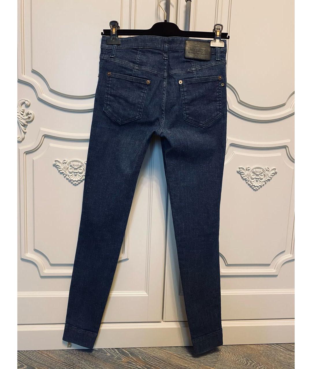 LOUIS VUITTON Синие хлопко-эластановые джинсы слим, фото 2