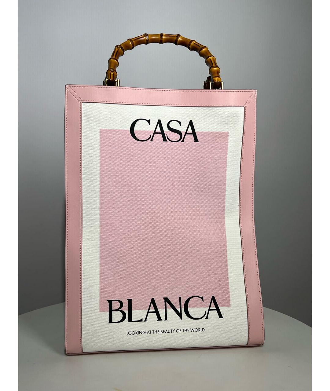 CASABLANCA Розовая тканевая сумка тоут, фото 3