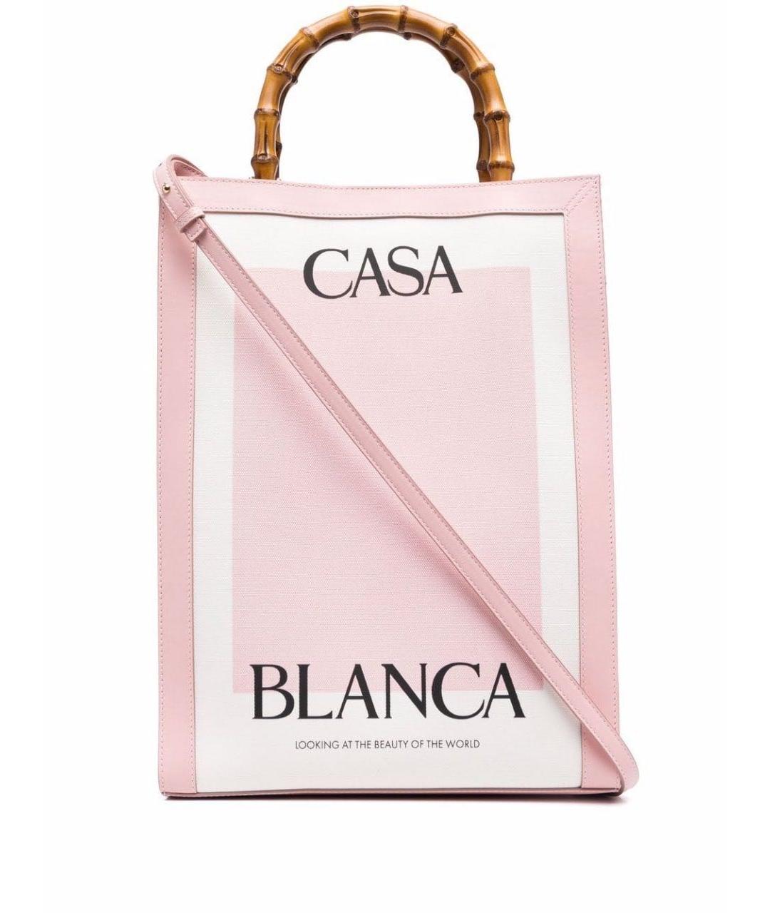 CASABLANCA Розовая тканевая сумка тоут, фото 1