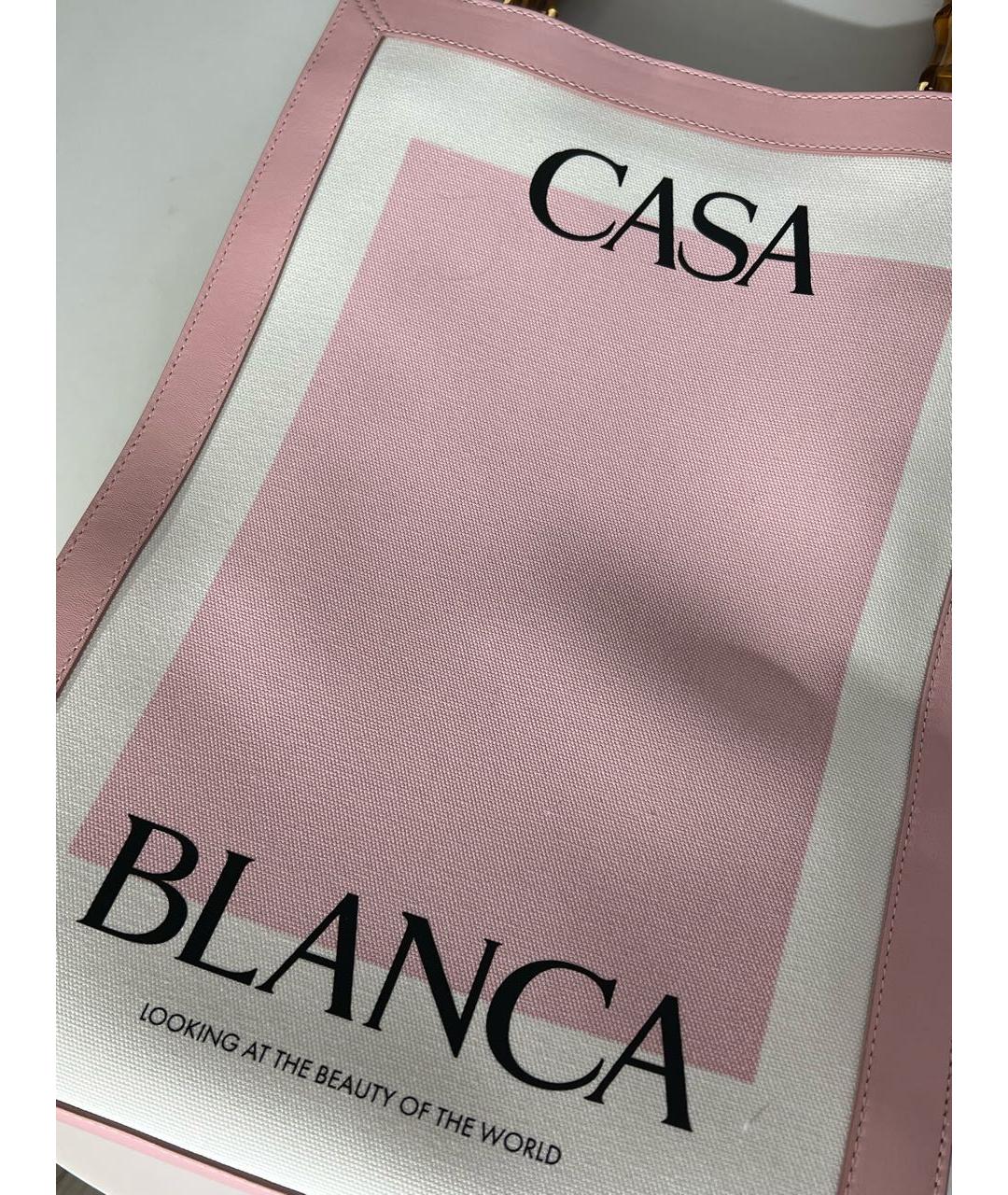 CASABLANCA Розовая тканевая сумка тоут, фото 8