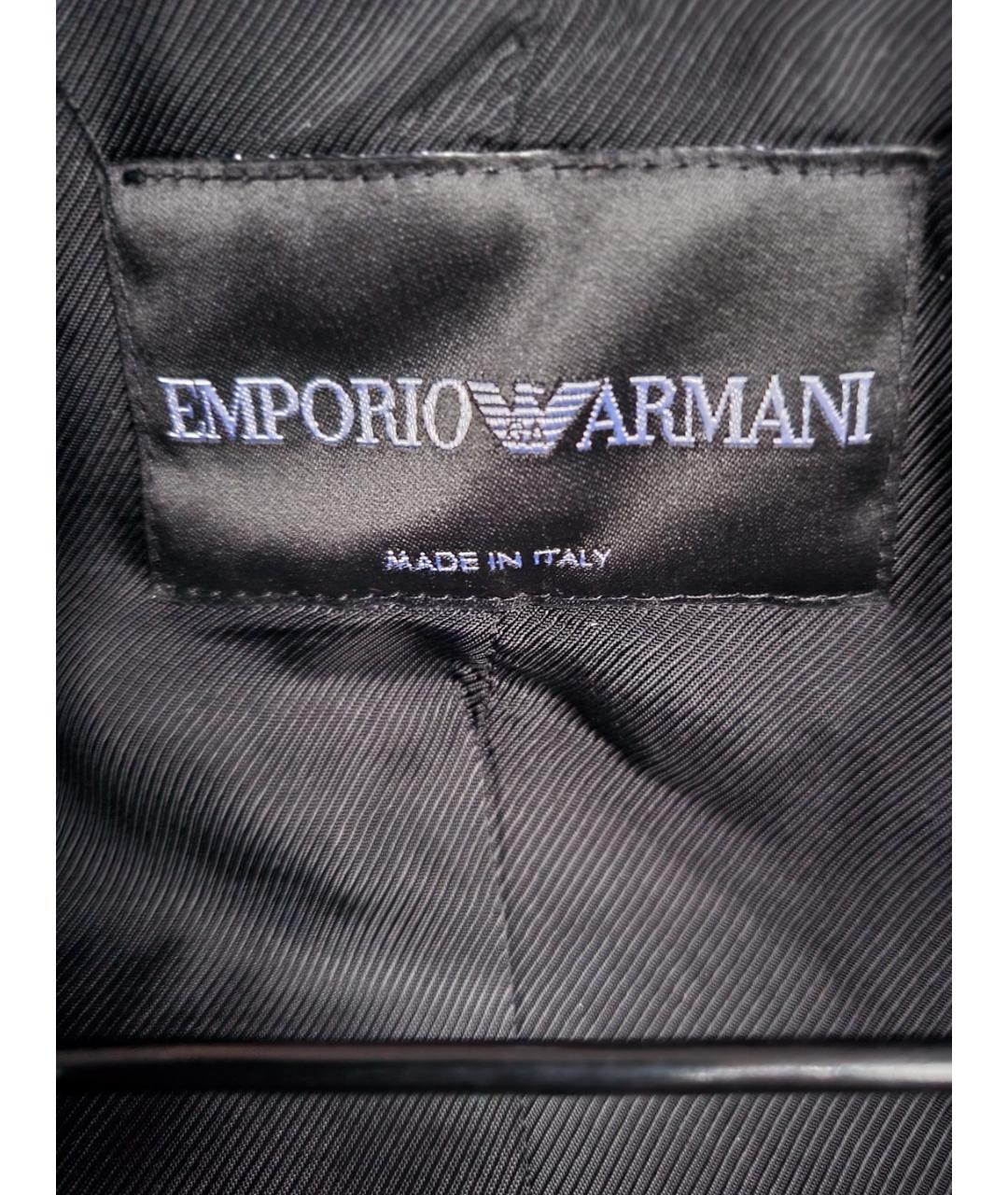 EMPORIO ARMANI Антрацитовый вискозный жакет/пиджак, фото 3