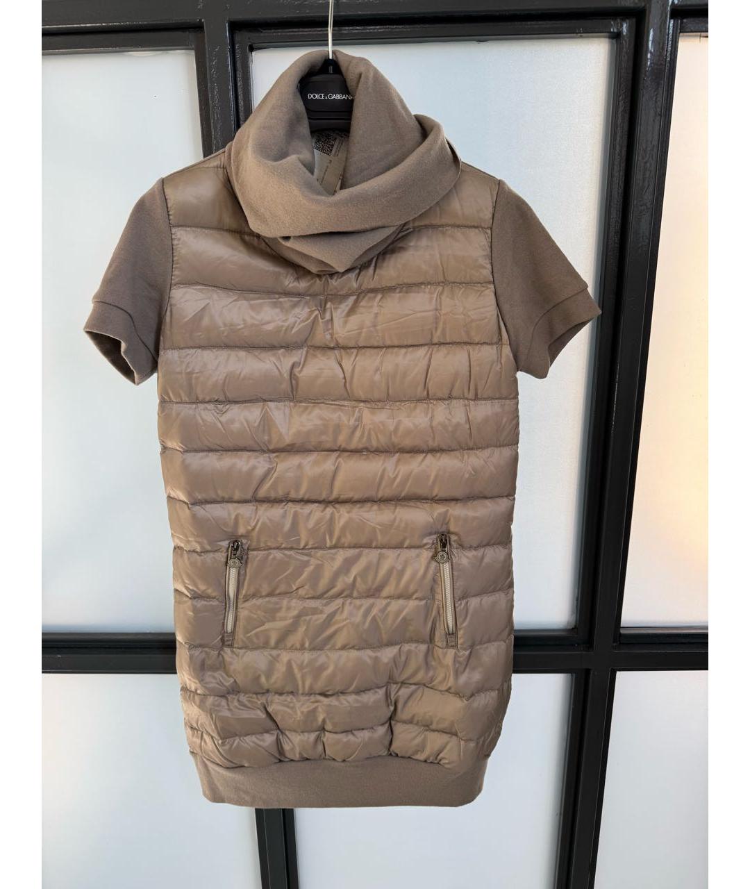 MONCLER Бежевое повседневное платье, фото 2
