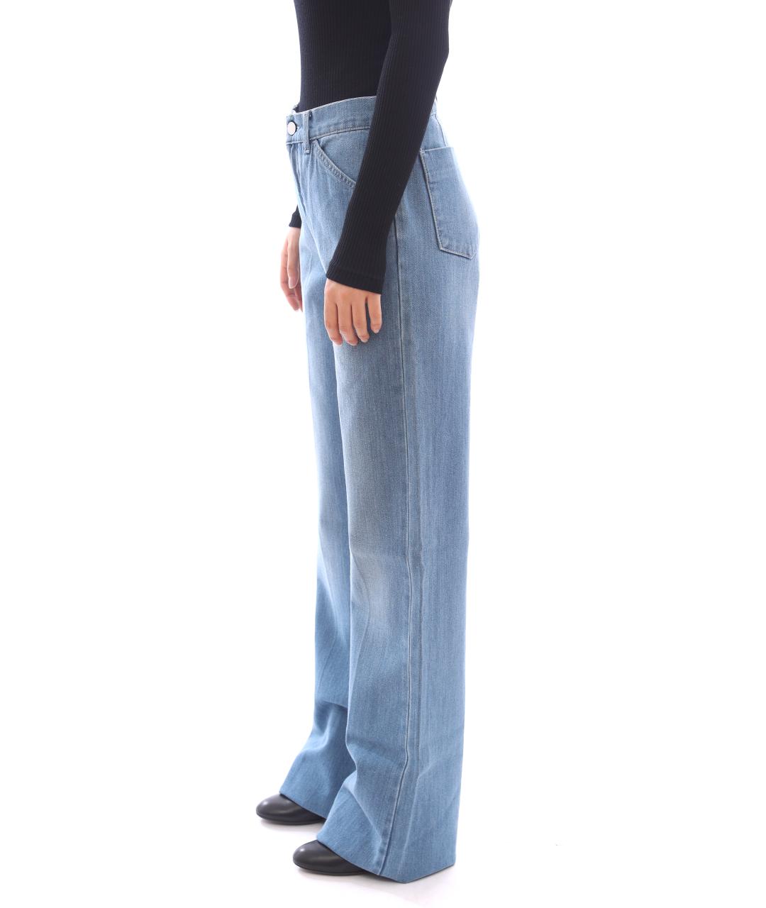 VICTORIA BECKHAM Голубые прямые джинсы, фото 3