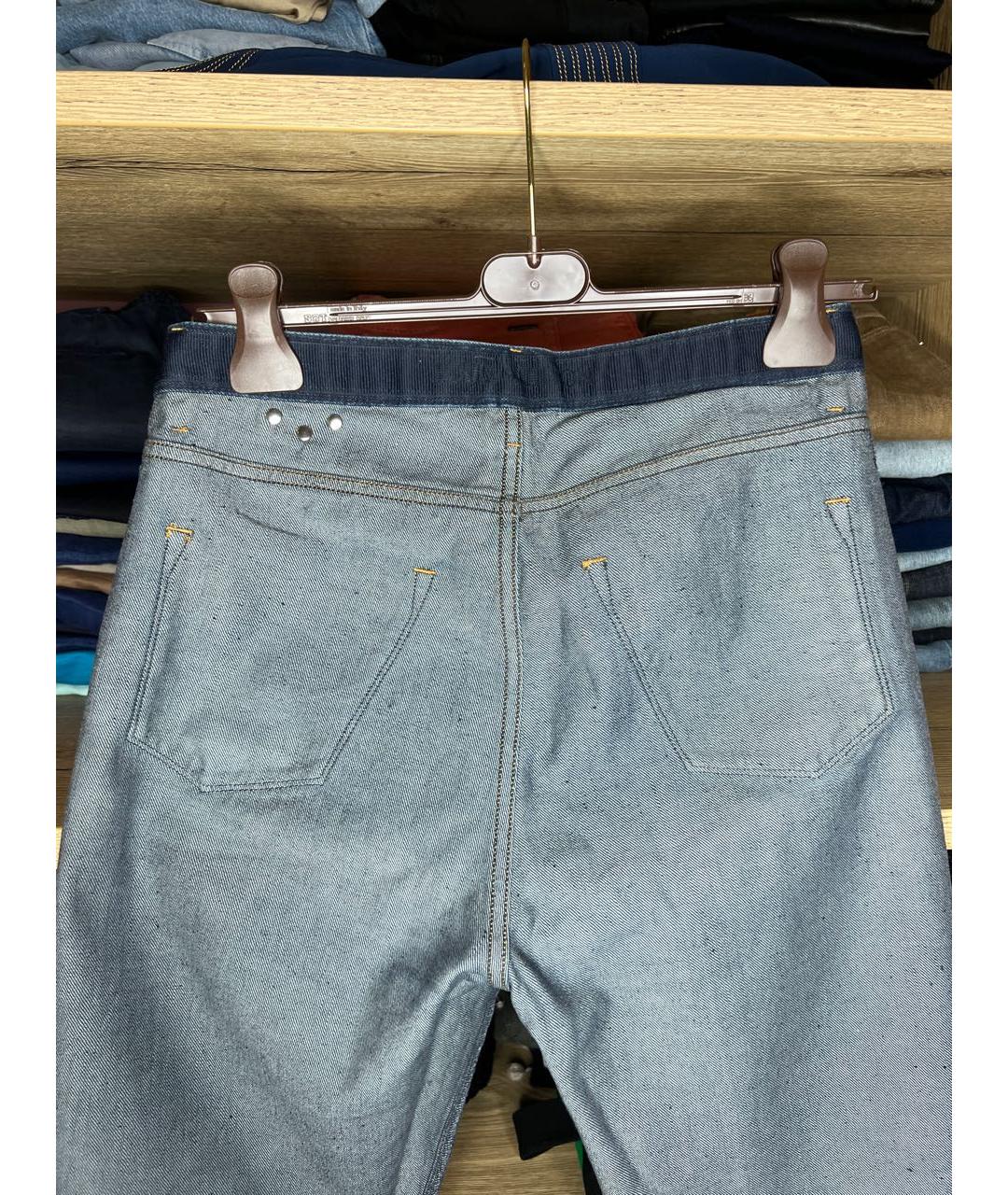 LOUIS VUITTON Синие хлопковые прямые джинсы, фото 3