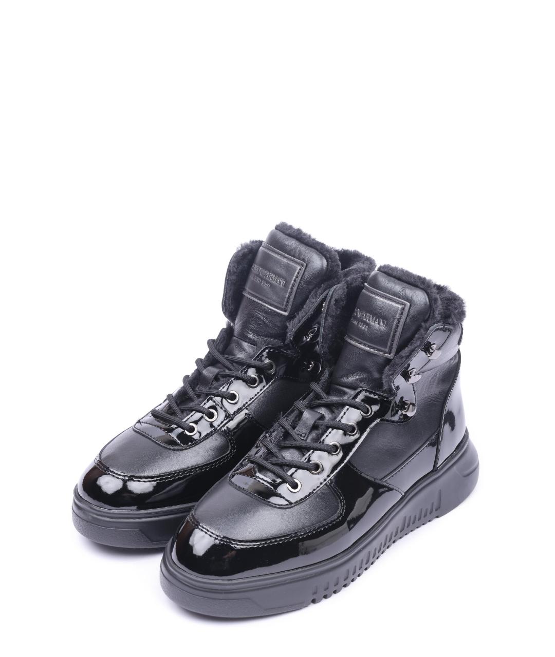 EMPORIO ARMANI Черные ботинки, фото 2