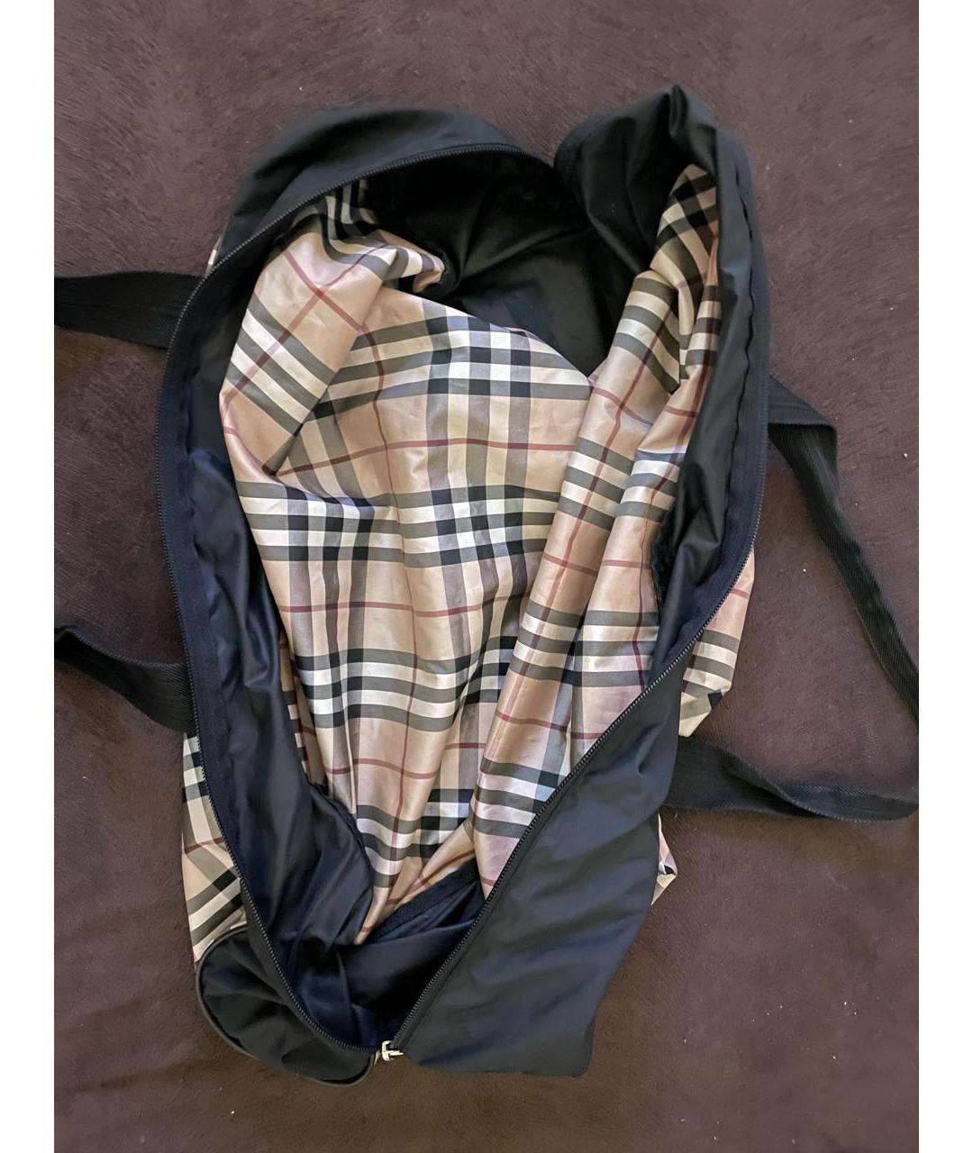 BURBERRY Бежевая синтетическая дорожная/спортивная сумка, фото 4