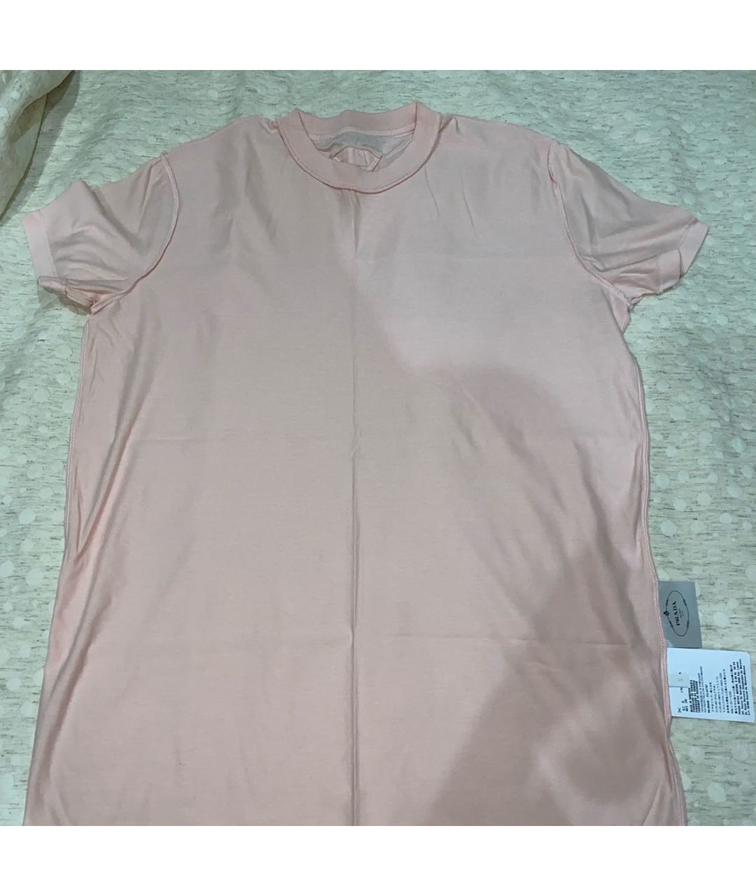 PRADA Розовая хлопковая футболка, фото 5