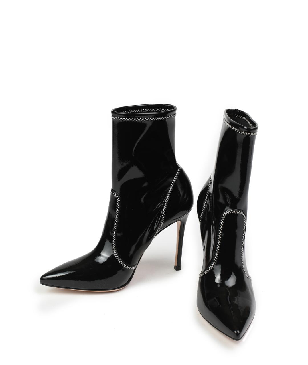 GIANVITO ROSSI Черные ботильоны из лакированной кожи, фото 5