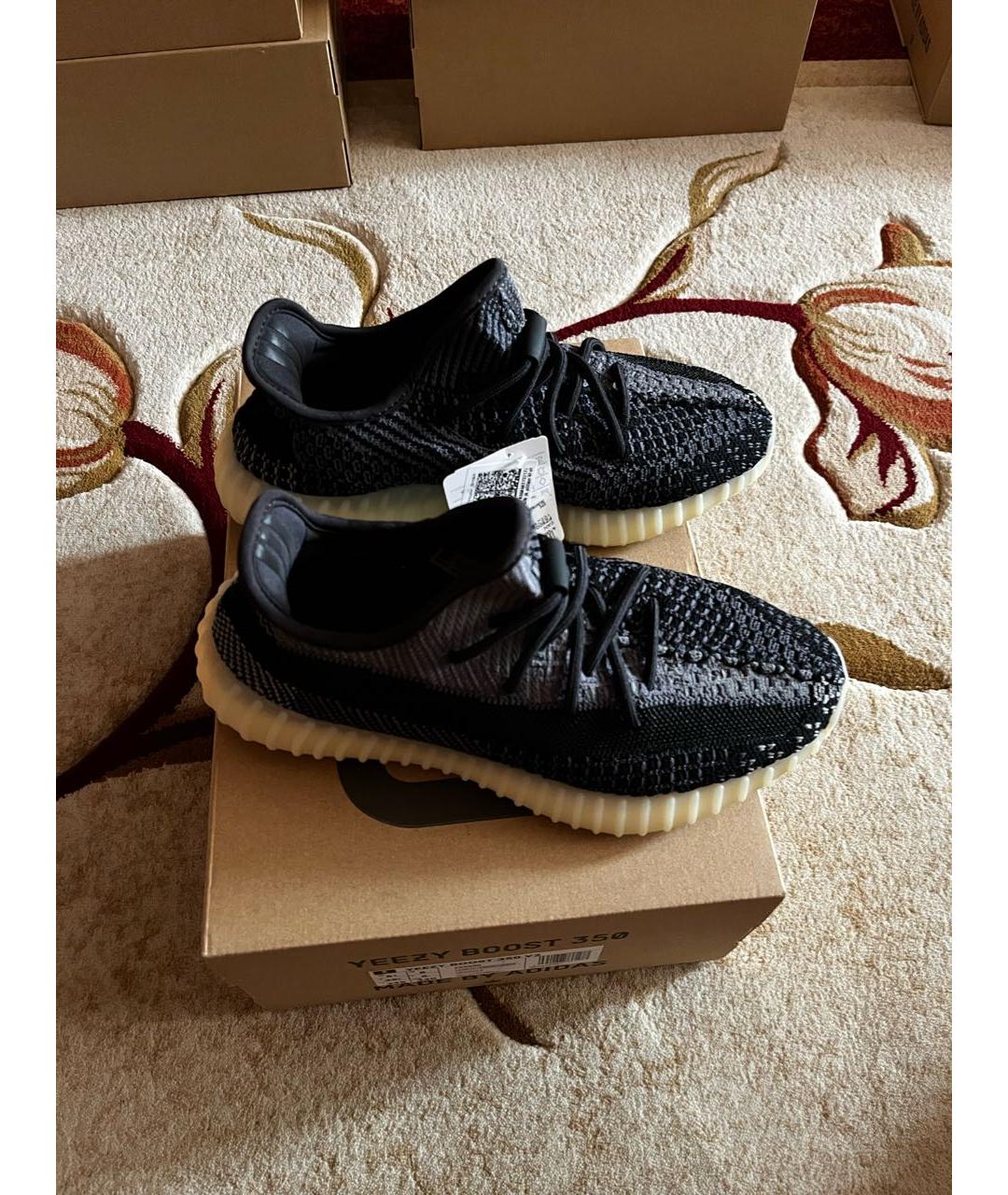 ADIDAS YEEZY Черные резиновые кроссовки, фото 5