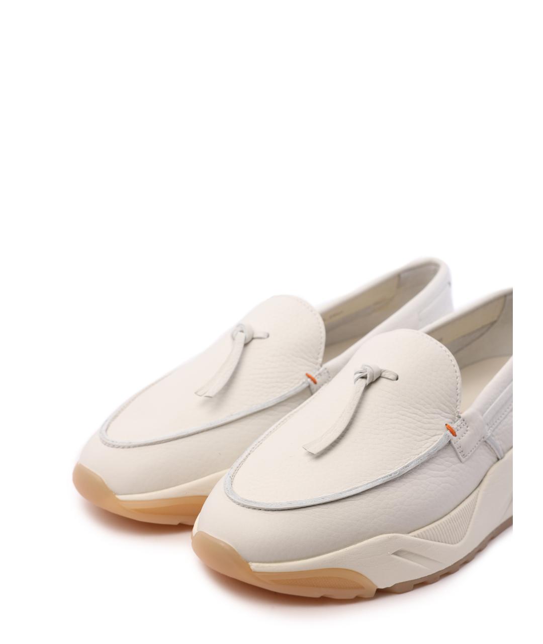 SANTONI Белые мокасины, фото 7