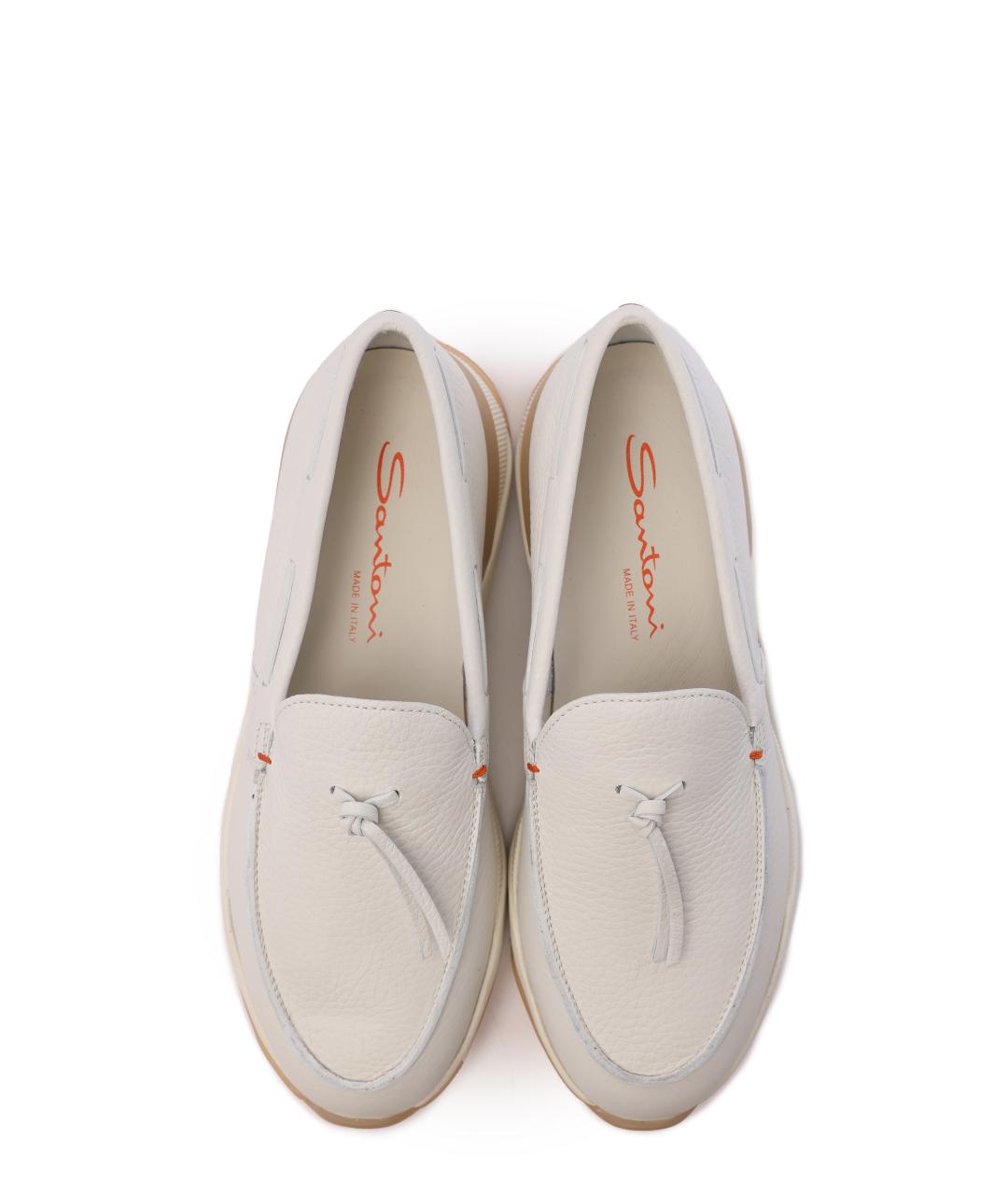 SANTONI Белые мокасины, фото 3