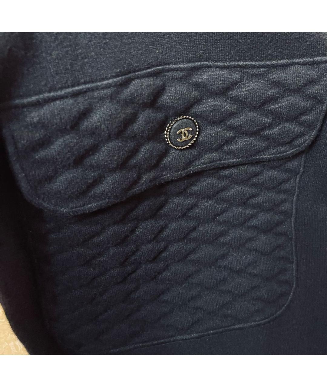 CHANEL Синее кашемировое повседневное платье, фото 4