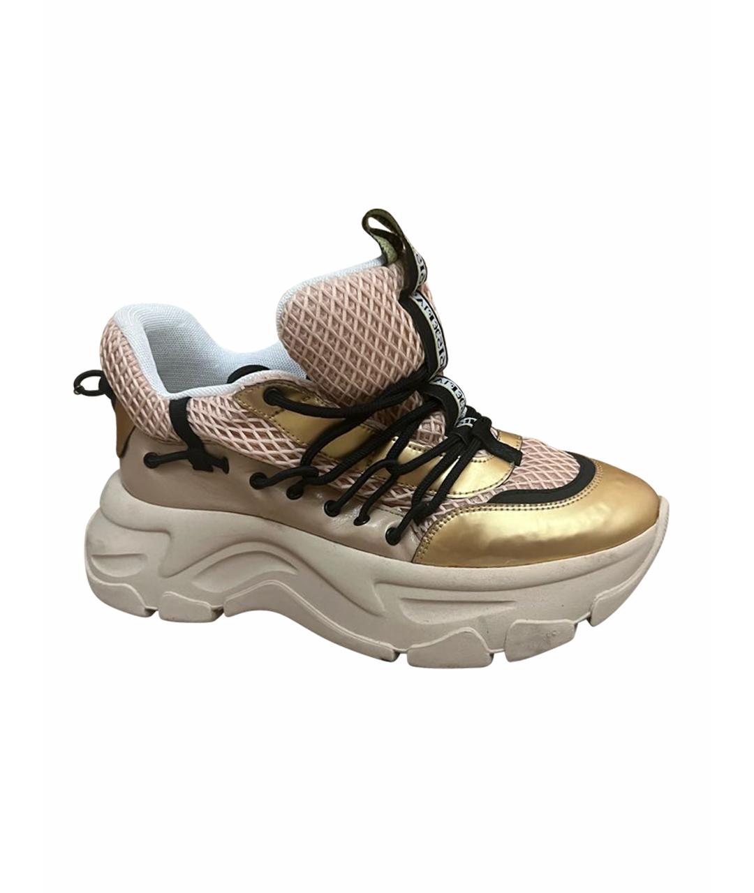 FABI Золотые текстильные кроссовки, фото 1
