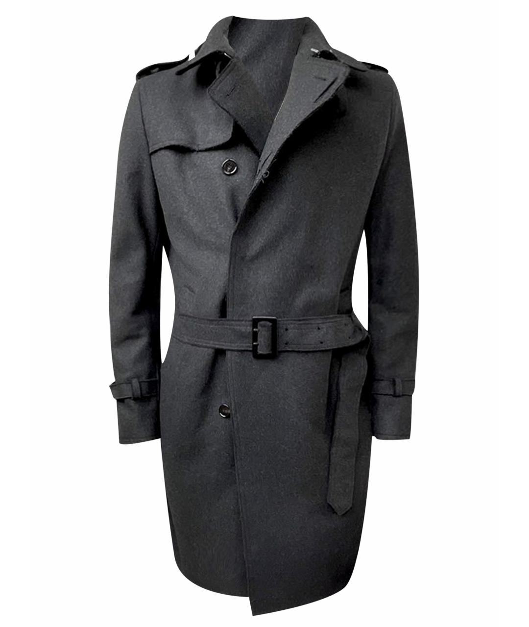 COSTUME NATIONAL Антрацитовое шерстяное пальто, фото 1